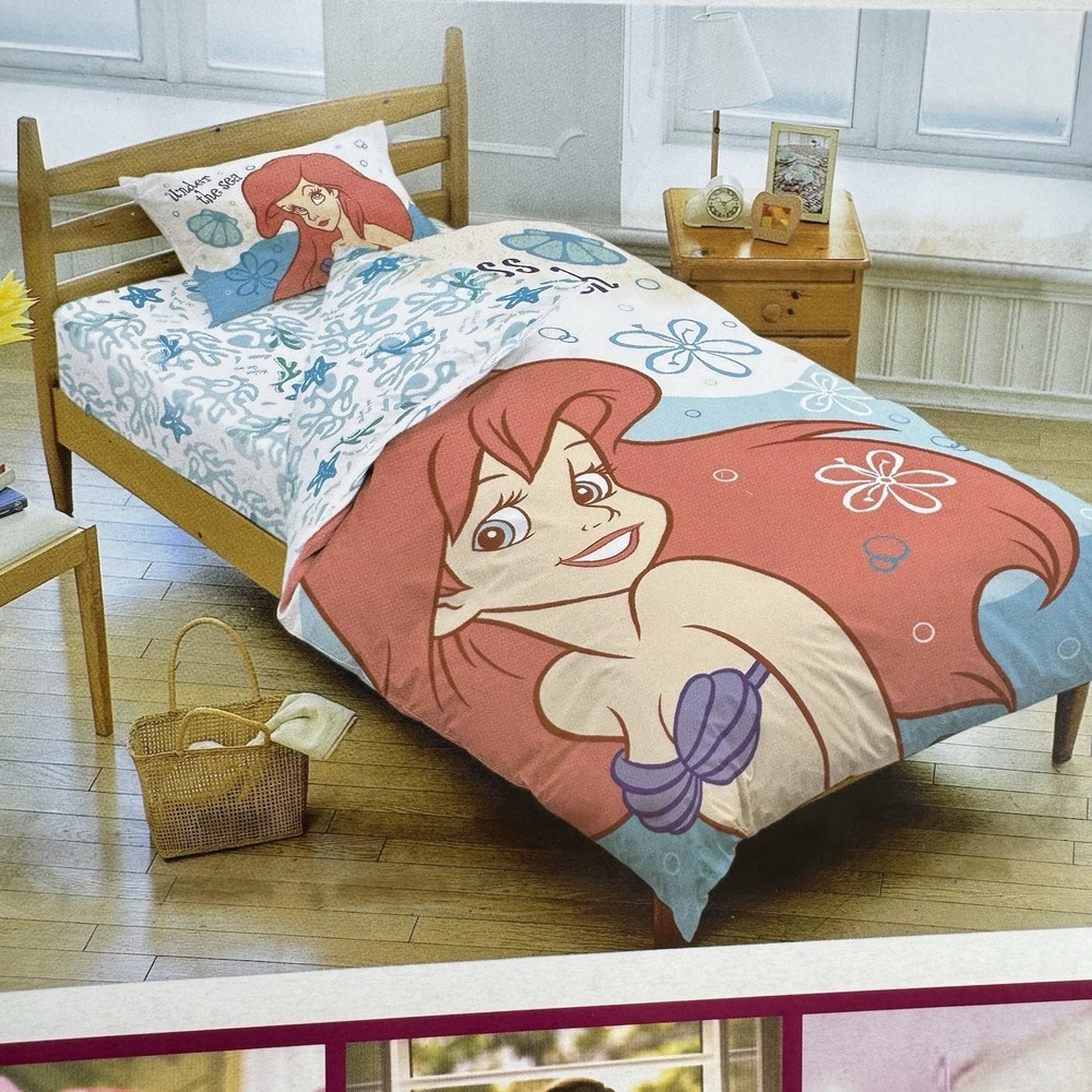 Disney Princess Ariel Little Mermaid‎ Single Comforter Set - Brand New